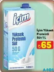 İÇİM YÜKSEK PROTEİNLİ SÜT 1 L fiyat ve kampanya bilgisi